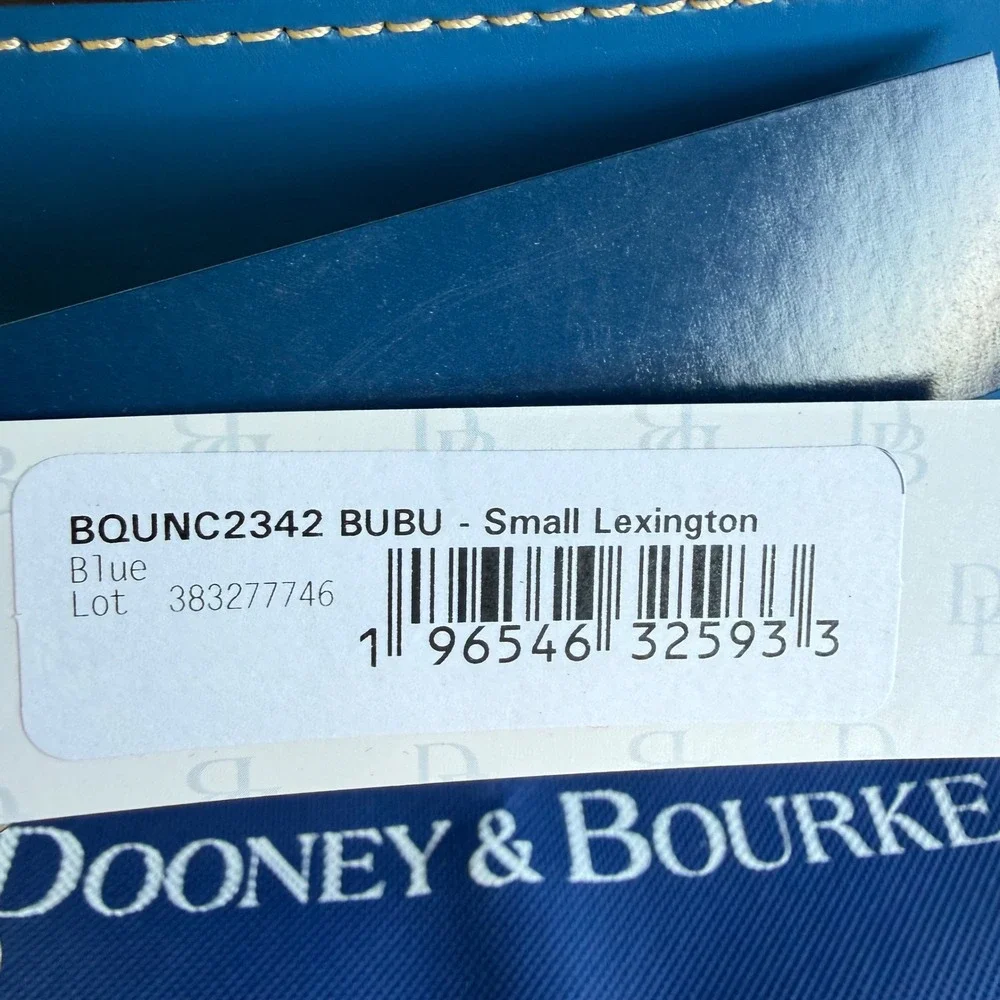 Dooney & Bourke Small Lexington Shopper Tote Blue Leather Bag BQUNC2342 BUBU - Picture 4 of 12